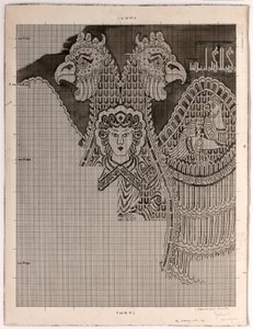 Dessins schématiques de soie Buyide (1962.264)