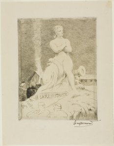 La statue de la Résistance par Falguière, planche quatre du Siège de Paris, 1870
