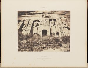 Abou-Sembil. Petit Spéos - Partie Centrale de la Façade - Félix Teynard