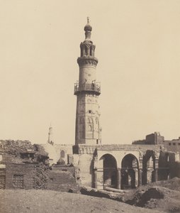 Djirdjeh, mosquée en ruines sur le bord du Nil, 1851-52, imprimé 1853-54 - Félix Teynard