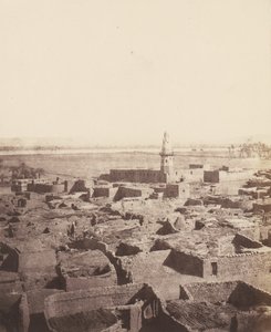 Edfou, Aspect Générale de la Ville Vue de la Plateforme Centrale du Py..., 1851-52 - Félix Teynard