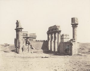 Erment Hermonthis, vue générale des ruines - Temple et Mammisi, 1851-52, imprimé 1853-54 - Félix Teynard