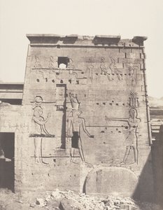 Île de Philae, Deuxième Pylône - Partie Orientale Vue de la Pla... - Félix Teynard