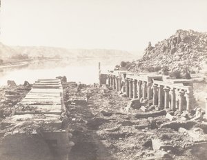 Île de Philæ, vue générale prise du point I, sur la plateforme