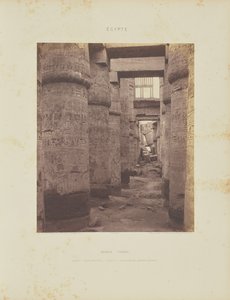 Karnak (Thèbes). Palais - Salle Hypostyle - Vue Transversale prise du Point K - Félix Teynard