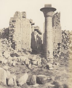Karnak Thèbes, Cour du Palais - Vue prise de Point I, 1851-52, imprimé 1853-54 - Félix Teynard