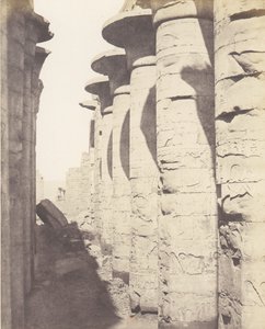 Karnak Thèbes, Palais - Salle Hypostyle - Colonnade Centrale Vue du... - Félix Teynard