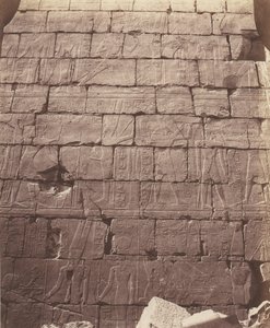 Karnak Thèbes, Palais - Salle Hypostyle - Décoration de la Paroi Int..., 1851-52, imprimé 1853-54