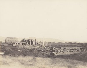 Karnak Thèbes, Vue Générale des Ruines Prise du Sud-Est, en T, 1851-52, imprimé 1853-54 - Félix Teynard