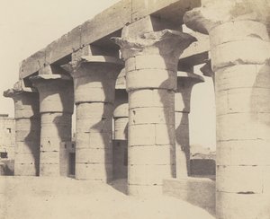 Louksor Thèbes. Construction Centrale - Grande Colonnade - Félix Teynard