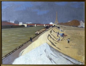 Amas de sable blanc (berges de la Seine)