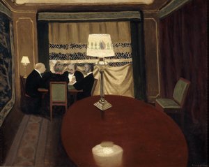 La partie de poker - Felix Edouard Vallotton