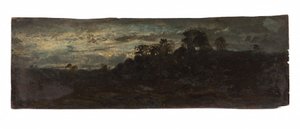 Barbizon, le soir, 2e moitié du 19e siècle - Félix Ziem
