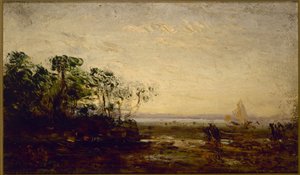 Martigues, effet de crépuscule, entre 1850 et 1900 - Félix Ziem
