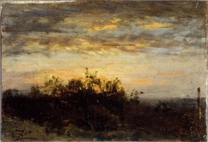 Coucher de soleil, entre 1850 et 1860 - Félix Ziem