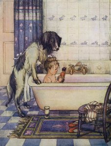 Nana baignant un des jeunes Darlings - Flora White