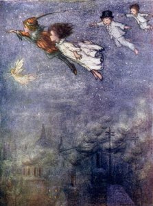 Pierre et les enfants volant à travers la nuit - Flora White