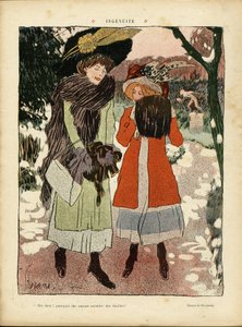 Illustration de Florane (1872-1940) dans Le Rire, 22/01/10 - Ingénuité - Mode, Chapeau, Jardin Public