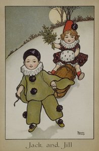 Jack et Jill, carte victorienne
