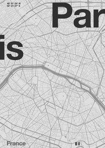 Carte minimale de Paris