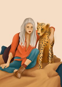 Un compagnon guépard au caractère paisible