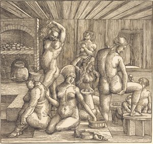 Bain de femmes - Follower of Albrecht Durer