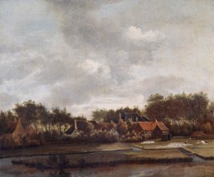 Paysage avec terrains de blanchiment