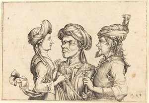Trois figures orientales - Follower of Martin Schongauer