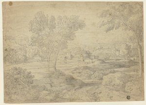 Paysage italianisant avec bâtiments