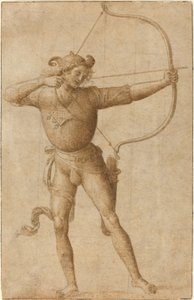 Archer bandant un arc
