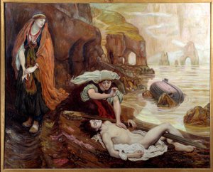 Haydée découvrant le corps de Don Juan Illustration pour le chant 2 de Lord Byron - Ford Madox Brown