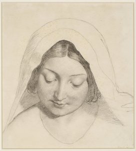 Oure Ladye du samedi soir - Étude pour la tête de la Madone - Ford Madox Brown