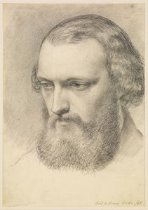 Portrait : Étude de la tête de Daniel Casey (vue de trois quarts) - Ford Madox Brown