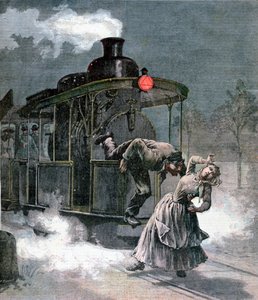 Accident sur la ligne ferroviaire de Marly-le-Roi, France, 1891 - Fortuné Méaulle