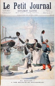 Adieu !!, soldats français en route pour Madagascar, 1895 - Fortuné Méaulle