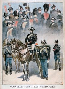 Nouvel uniforme des gendarmes, 1896 - Fortuné Méaulle