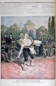 Les frères Ismaillolo en lutte, Les Folies Bergère (1895) - Fortuné Méaulle