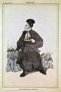 Caricature du Baron Pasquier comme Sauveur de la France, 1830 - Fortune Delarue