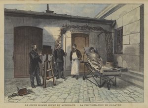 Un jeune homme découpé en morceaux