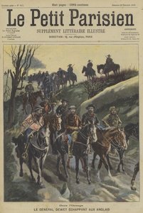 Le général boer Christiaan de Wet échappant aux forces britanniques dans l