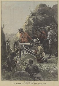 Boers se préparant à tendre une embuscade dans les montagnes