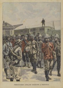 Prisonniers britanniques capturés par les Boers transportés à Pretoria