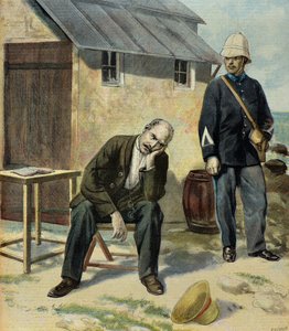 Le capitaine Alfred Dreyfus prisonnier sur l