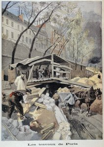 Chantier dans Paris - dans "Le petit journal" du 14/05/1899
