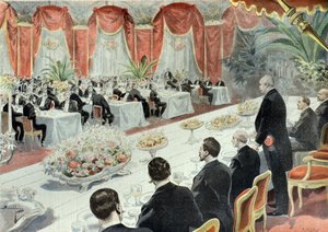 Diner offert à Felix Faure par les representants du commerce et de l
