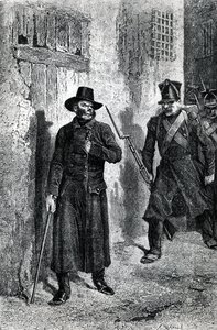 Javert poursuivant Valjean, illustration de 