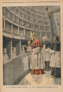 Confirmation religieuse dans la prison de La Petite Roquette, extrait de Le Petit Journal, 1er novembre 1896 - Fortune Louis Meaulle