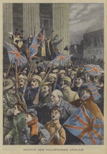 Soldats de la City of London Imperial Volunteers défilant à Londres à leur retour de la guerre des Boers - Fortune Louis Meaulle