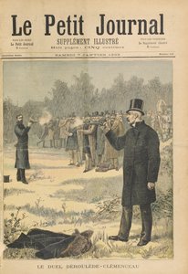 Le duel entre Paul Déroulède (1846-1914) et Georges Clemenceau (1841-1929) illustration de 