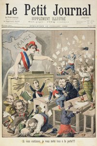 Page de titre représentant une bagarre à la Chambre des députés, illustration du supplément illustré de 